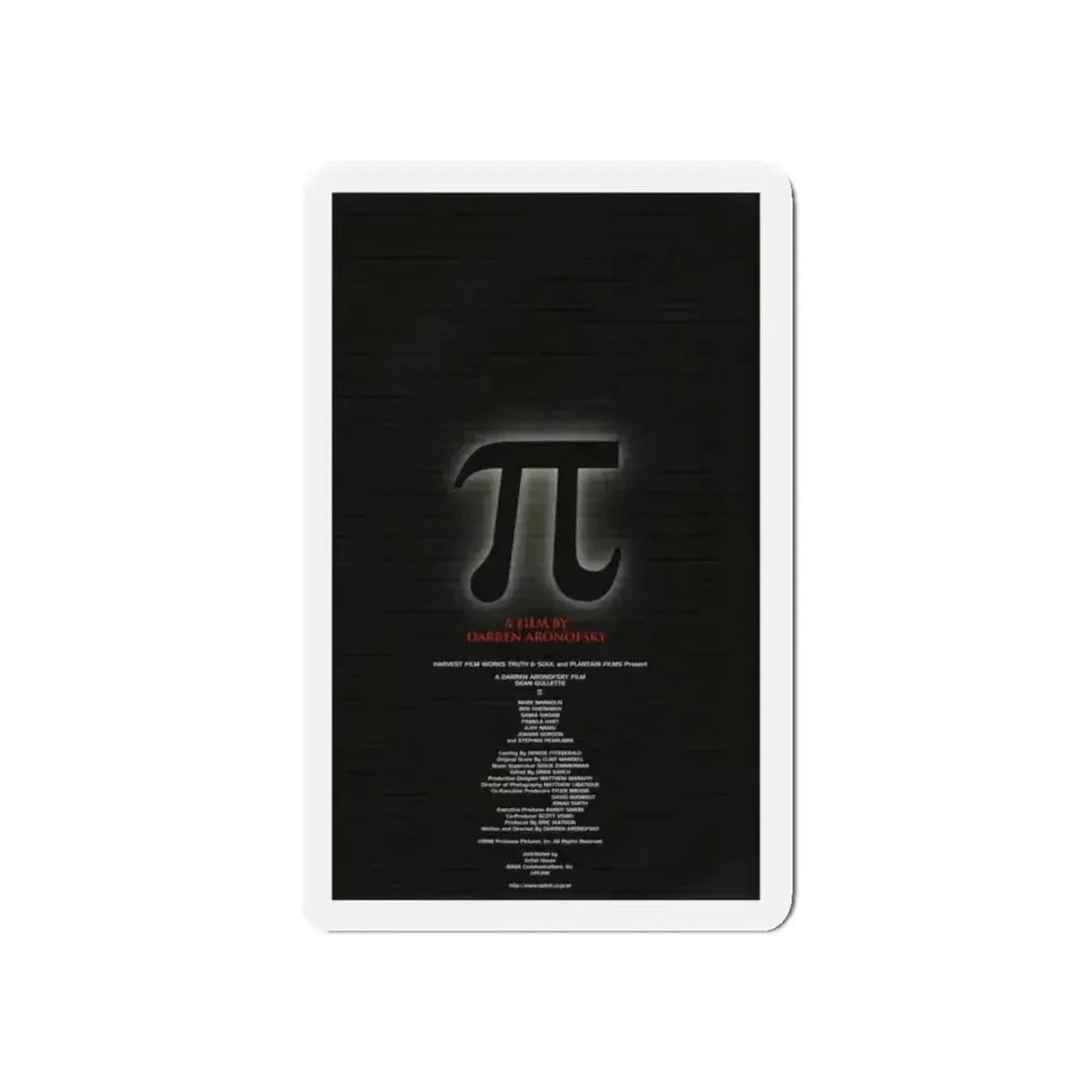PI 1998 Movie Poster - Refrigerator Magnet 5 Inch Die-Cut - The Sticker Space