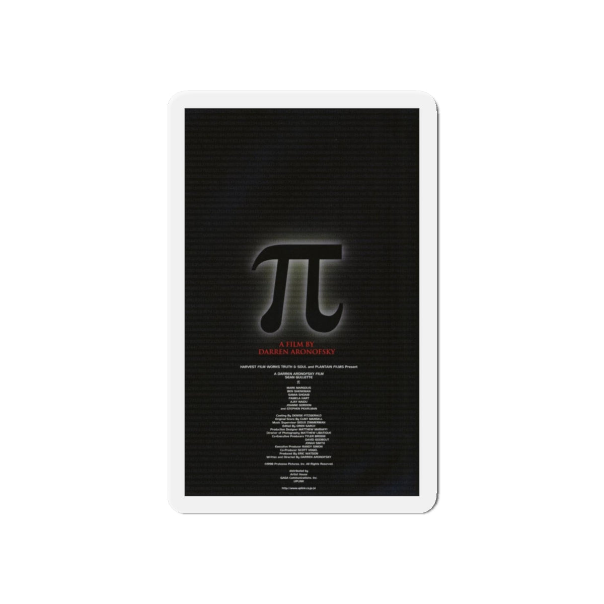 PI 1998 Movie Poster - Refrigerator Magnet-6" × 6"-The Sticker Space