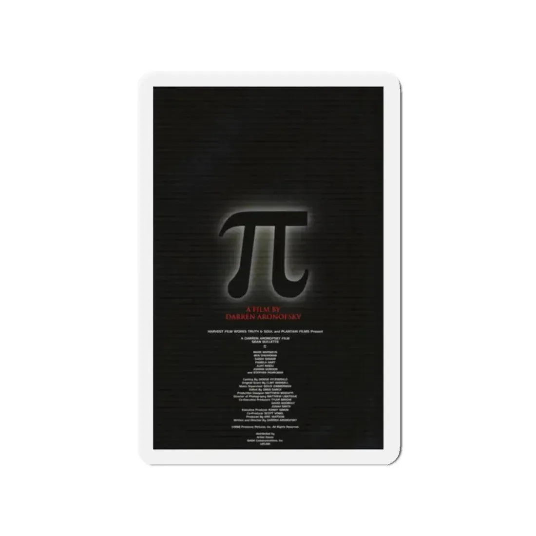 PI 1998 Movie Poster - Refrigerator Magnet - The Sticker Space