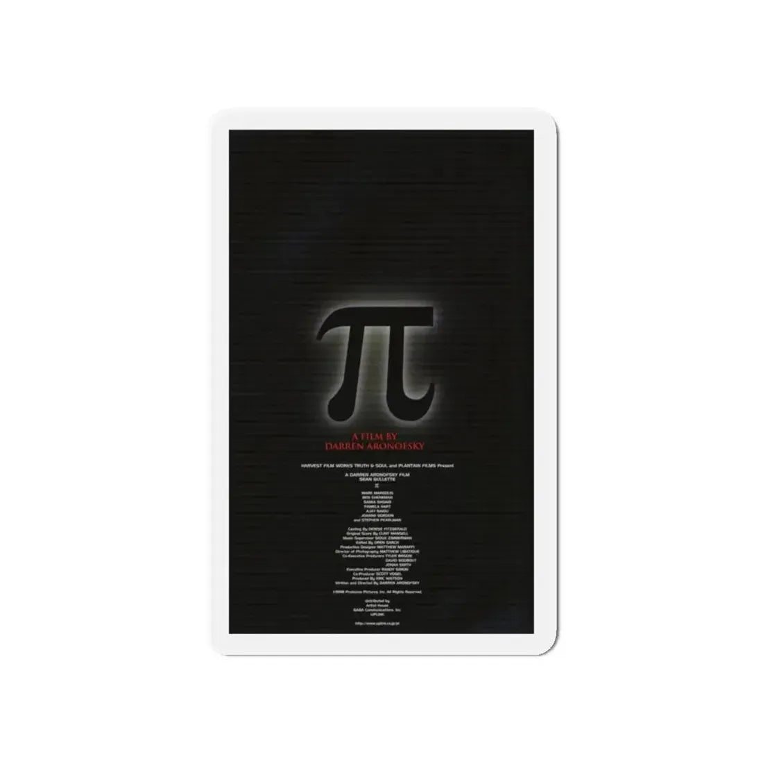 PI 1998 Movie Poster - Refrigerator Magnet - The Sticker Space