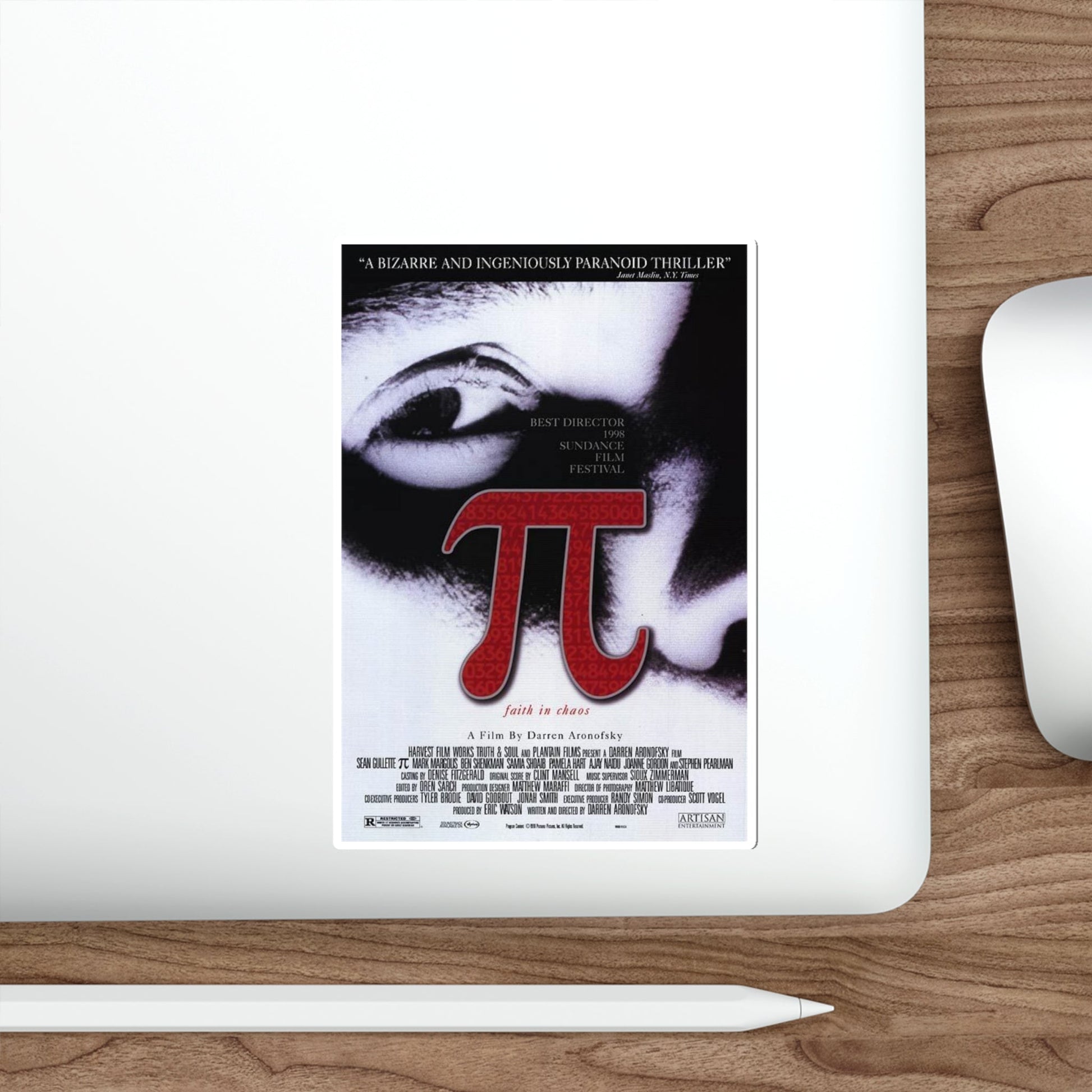 Pi 1998 Movie Poster STICKER Vinyl Die-Cut Decal-The Sticker Space