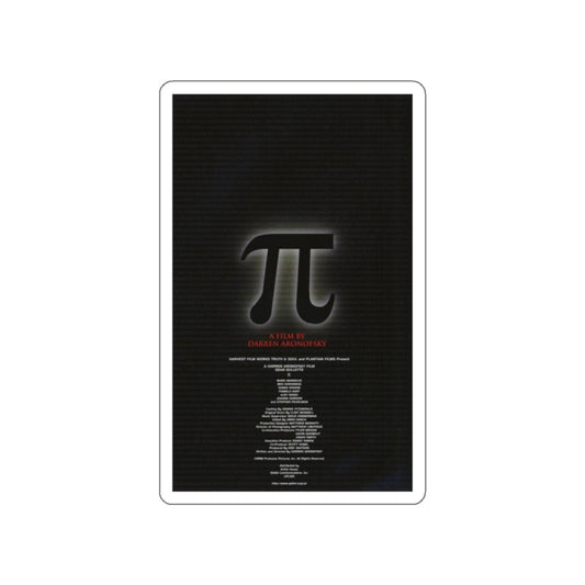 PI 1998 Movie Poster STICKER Vinyl Die-Cut Decal-White-The Sticker Space