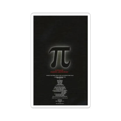 PI 1998 Movie Poster - STICKER Vinyl Kiss-Cut Decal 2 Inch White - The Sticker Space