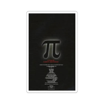 PI 1998 Movie Poster - STICKER Vinyl Kiss-Cut Decal 6 Inch White - The Sticker Space
