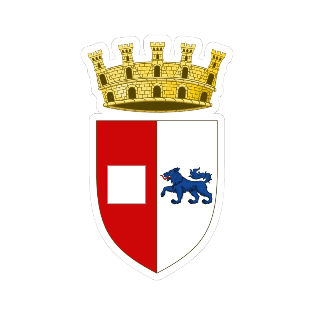 Piacenza-Stemma (Italy) (Coat of Arms) STICKER Vinyl Kiss-Cut Decal 3 Inch White - The Sticker Space