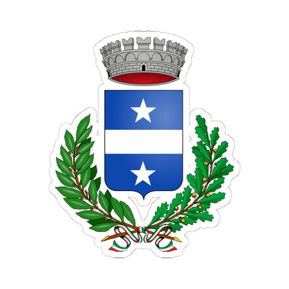 Piana di Monte Verna-Stemma (Italy) (Coat of Arms) STICKER Vinyl Kiss-Cut Decal 6 Inch White - The Sticker Space