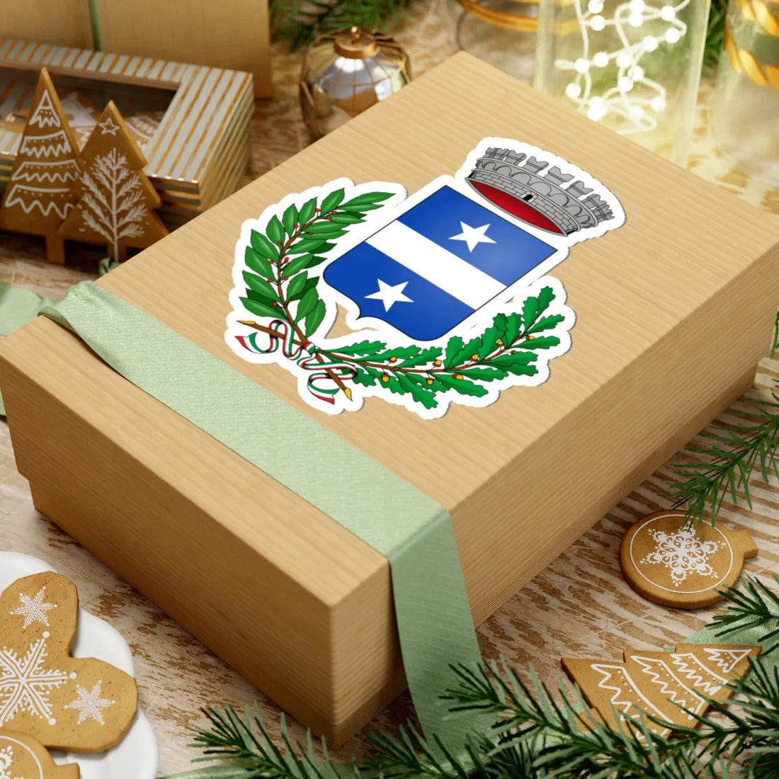 Piana di Monte Verna-Stemma (Italy) (Coat of Arms) STICKER Vinyl Kiss-Cut Decal - The Sticker Space