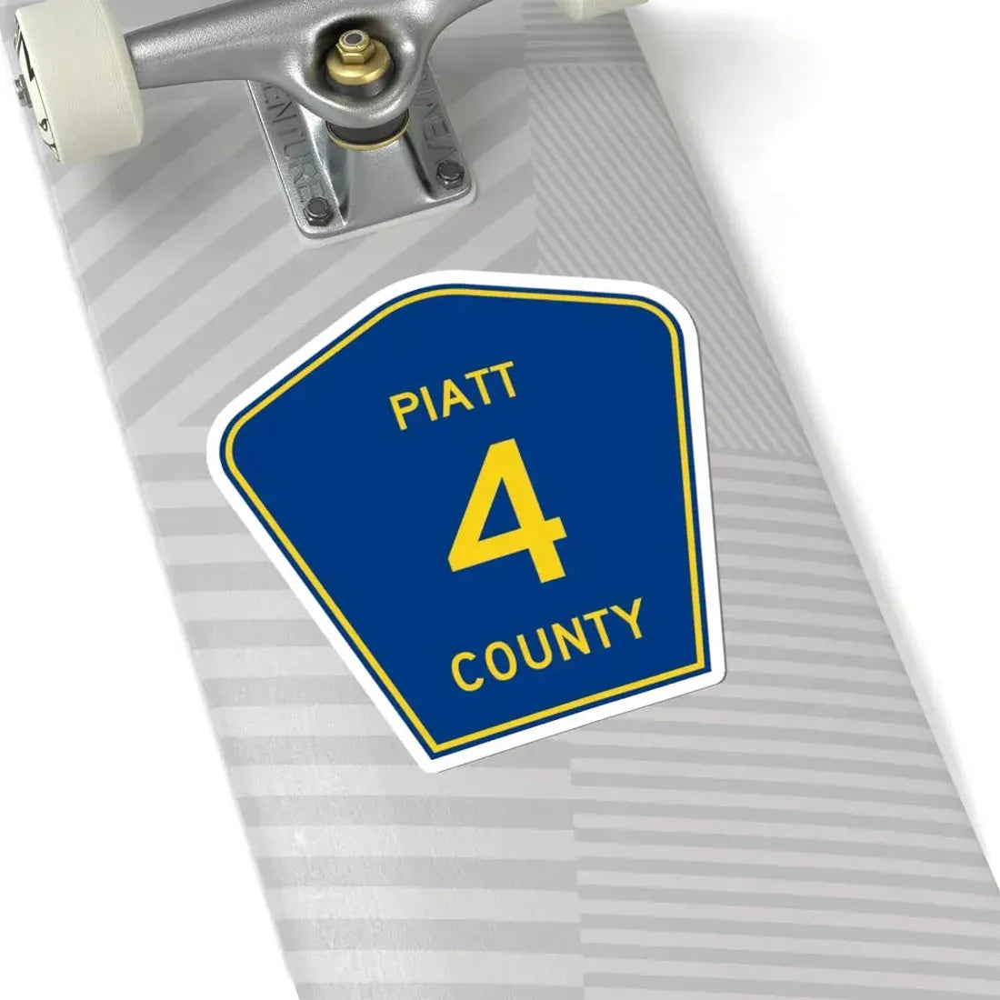 Piatt County 4 (Illinois) (Road Sign) STICKER Vinyl Kiss-Cut Decal - The Sticker Space