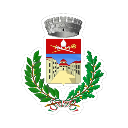 Piazza al Serchio-Stemma (Italy) (Coat of Arms) STICKER Vinyl Kiss-Cut Decal 4 Inch White - The Sticker Space