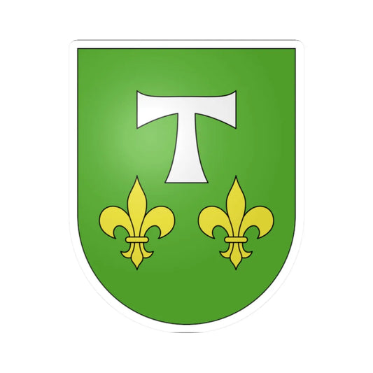 Piazzogna-coat of arms (Switzerland) (Coat of Arms) STICKER Vinyl Kiss-Cut Decal 2 Inch White - The Sticker Space