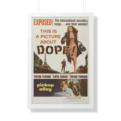 PICK UP ALLEY 1957 - Framed Movie Poster 20" x 30" White - The Sticker Space