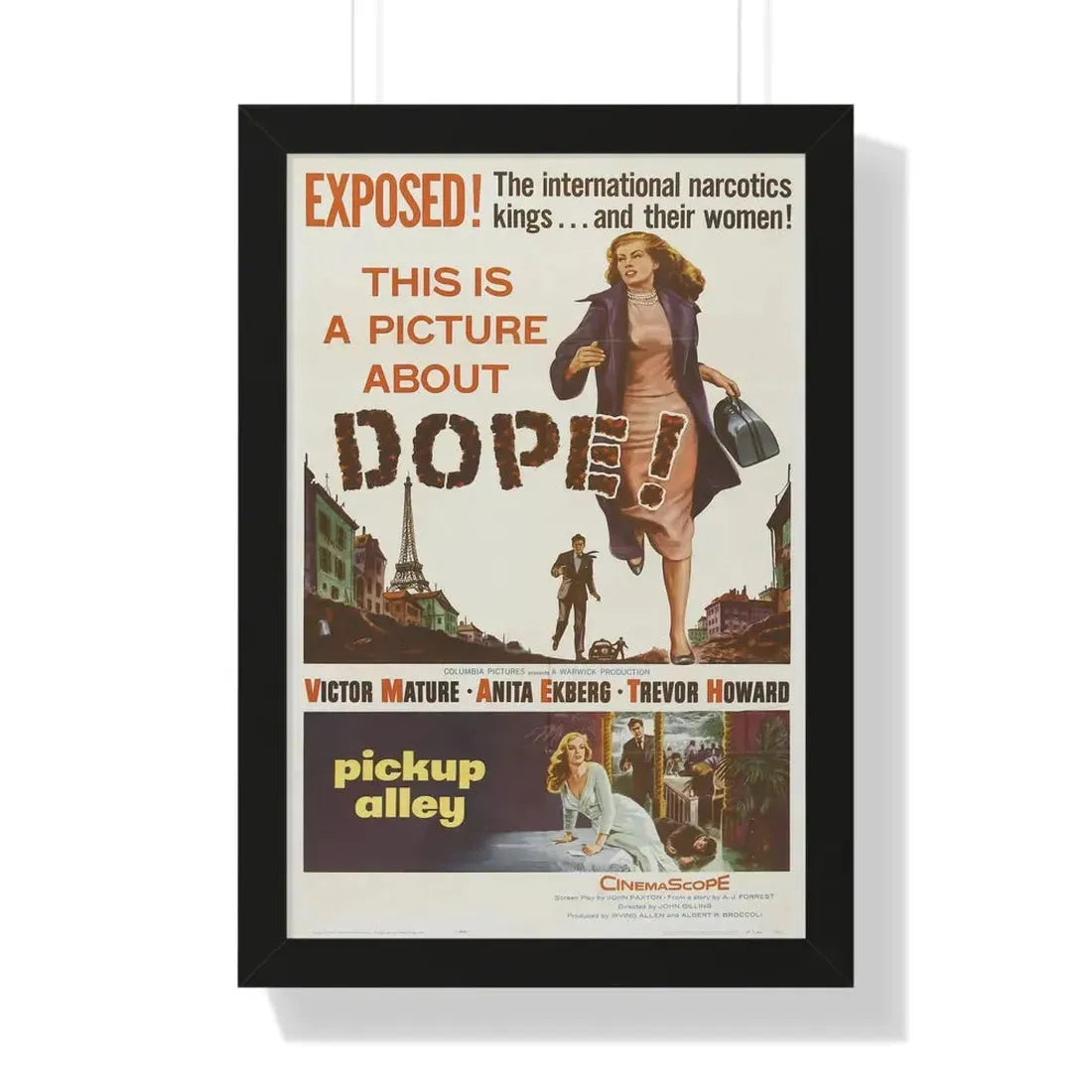 PICK UP ALLEY 1957 - Framed Movie Poster - The Sticker Space