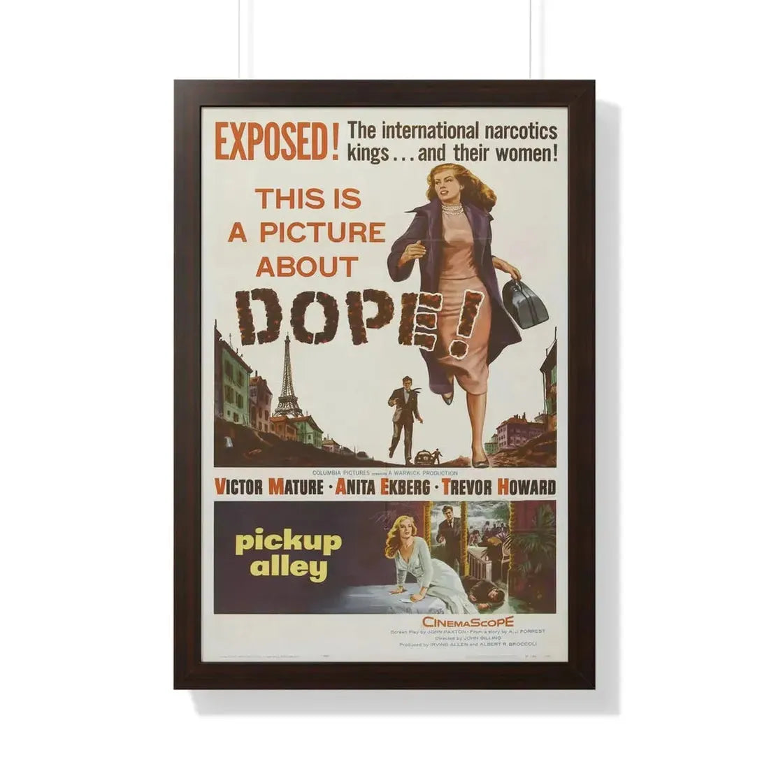 PICK UP ALLEY 1957 - Framed Movie Poster - The Sticker Space