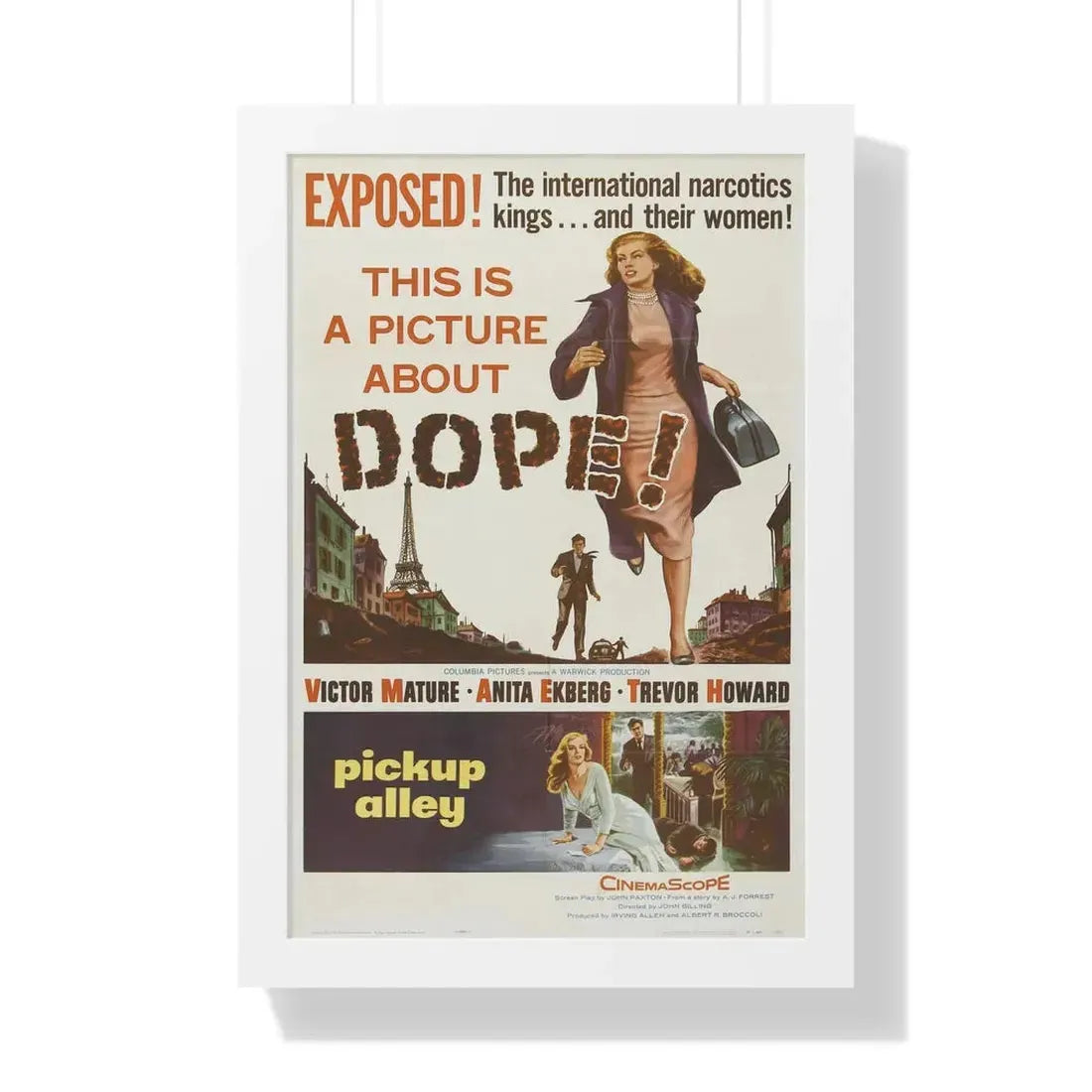 PICK UP ALLEY 1957 - Framed Movie Poster - The Sticker Space