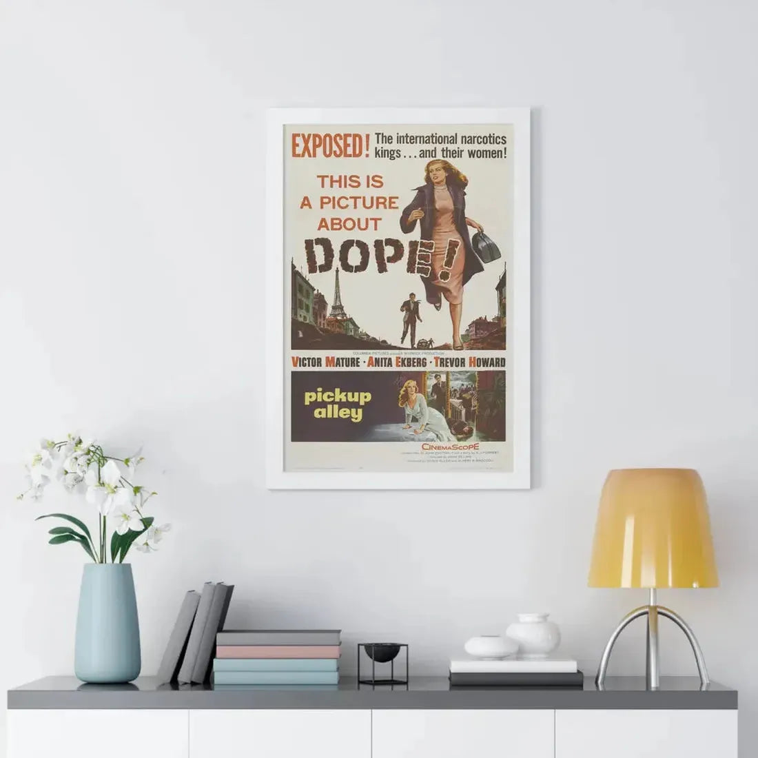 PICK UP ALLEY 1957 - Framed Movie Poster - The Sticker Space