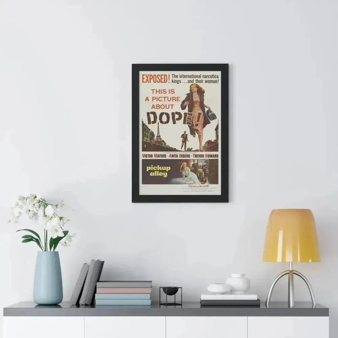 PICK UP ALLEY 1957 - Framed Movie Poster - The Sticker Space