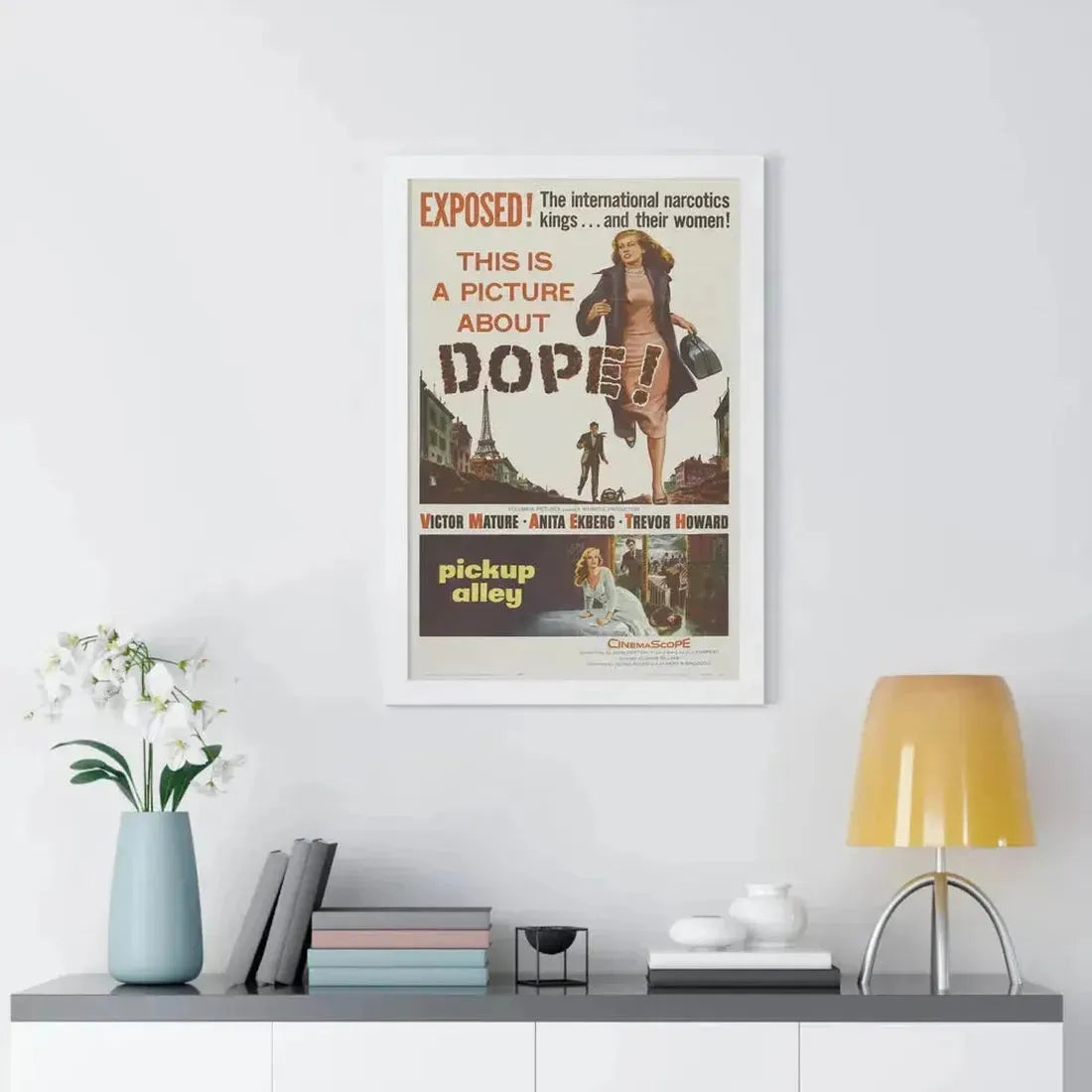 PICK UP ALLEY 1957 - Framed Movie Poster - The Sticker Space