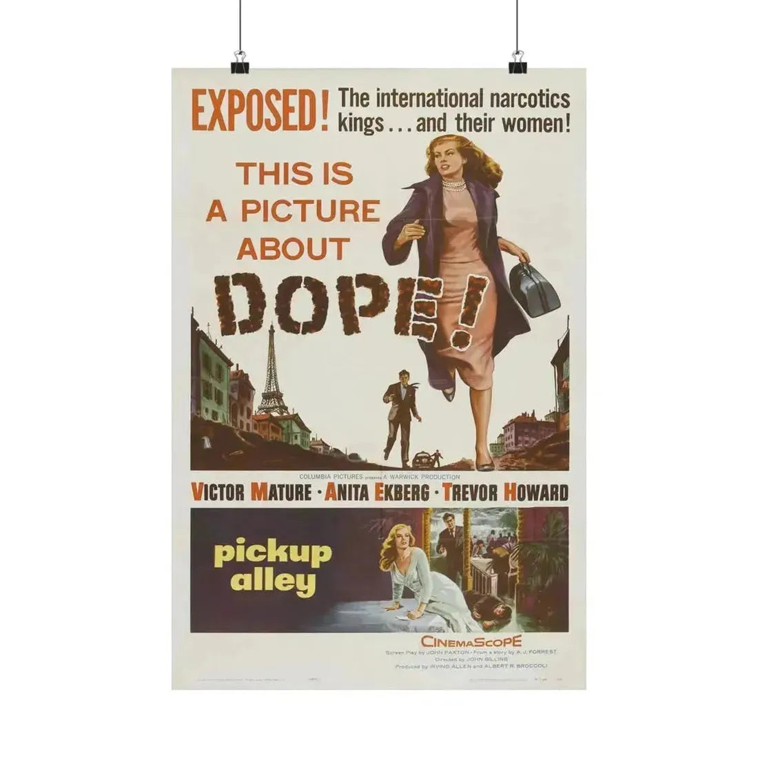PICK UP ALLEY 1957 - Paper Movie Poster 16″ x 24″ Matte - The Sticker Space
