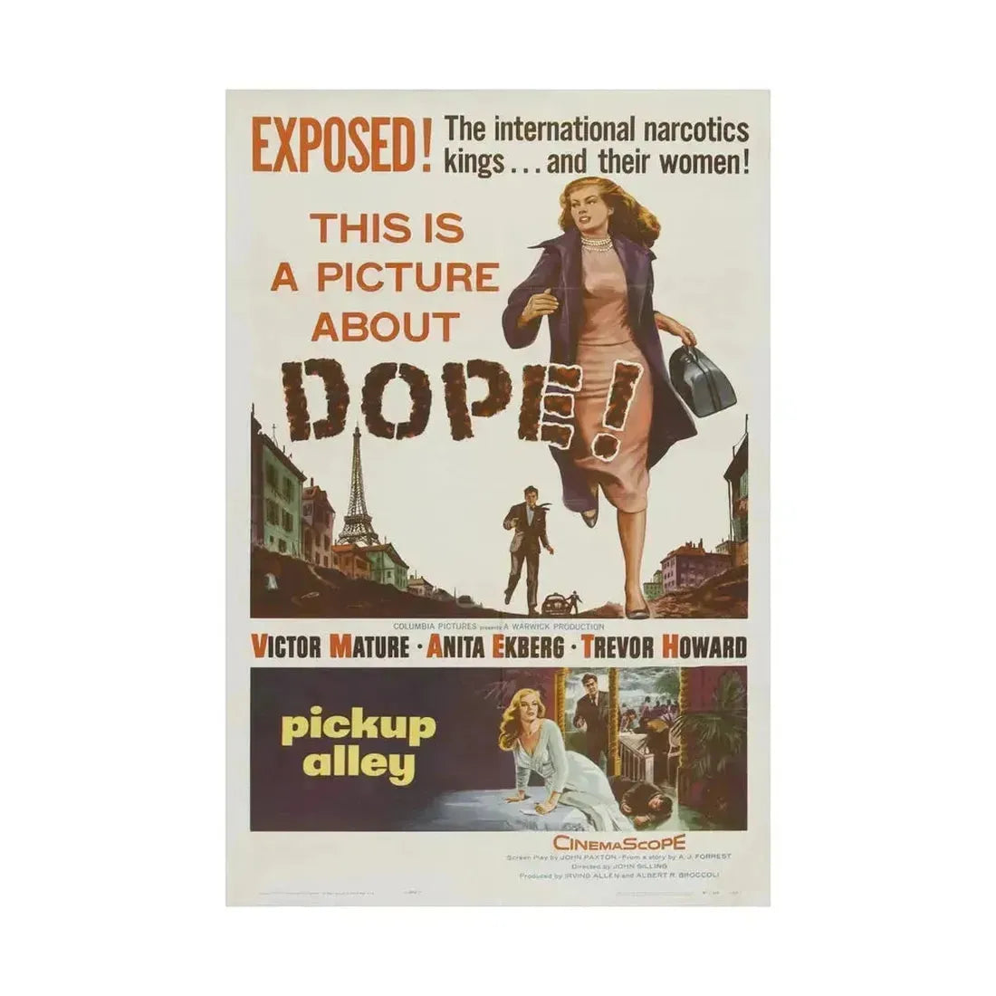 PICK UP ALLEY 1957 - Paper Movie Poster - The Sticker Space