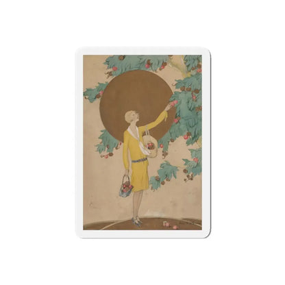 Picking Apples, Golden Book cover, August 1927 (Magazine Illustration) Refrigerator Magnet - The Sticker Space