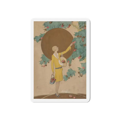 Picking Apples, Golden Book cover, August 1927 (Magazine Illustration) Refrigerator Magnet - The Sticker Space
