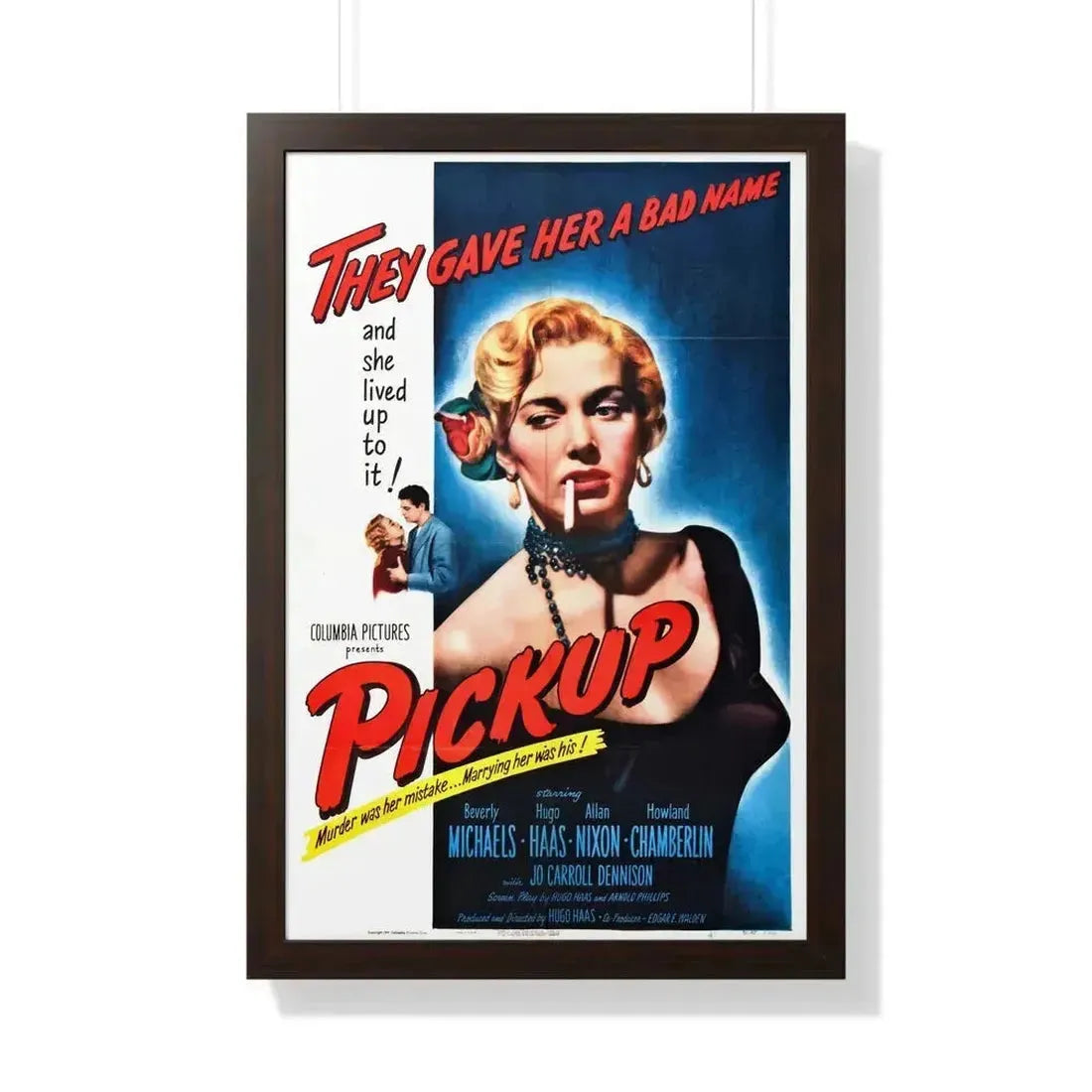 PICKUP 1951 - Framed Movie Poster 20" x 30" Walnut - The Sticker Space