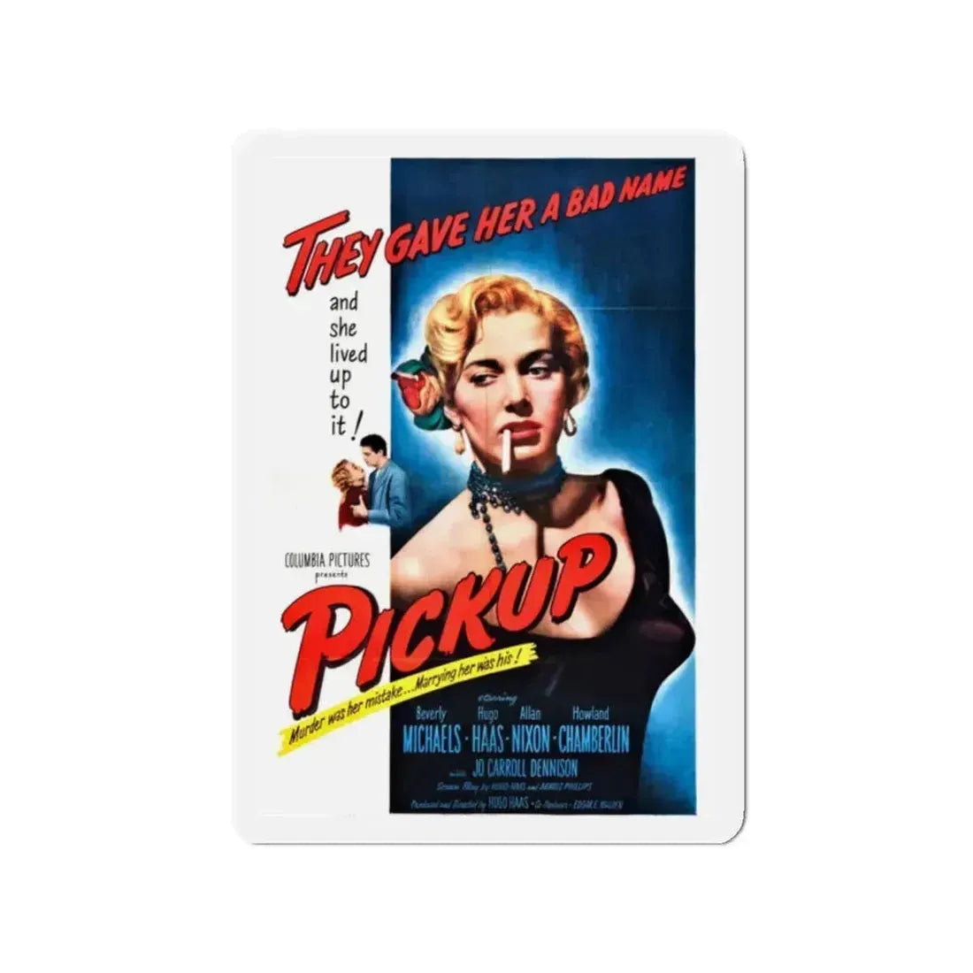 PICKUP 1951 Movie Poster - Refrigerator Magnet 2 Inch Die-Cut - The Sticker Space