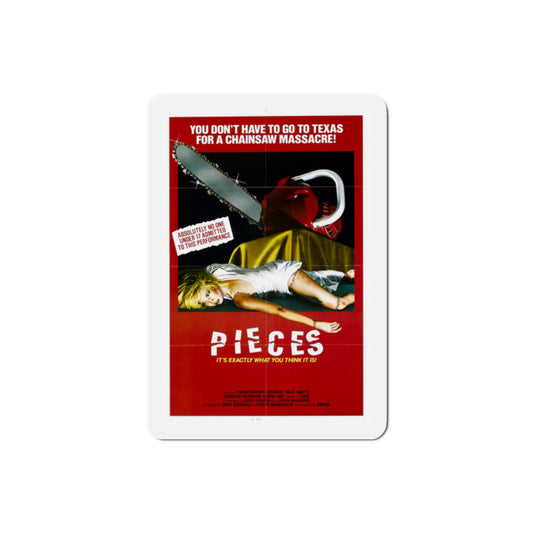 Pieces 1983 Movie Poster Die-Cut Magnet-2" x 2"-The Sticker Space
