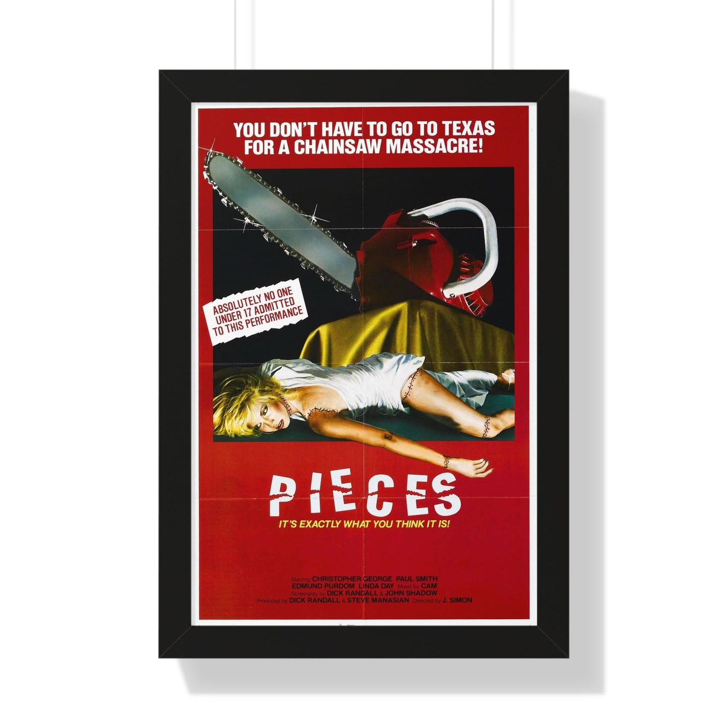 PIECES (2) 1982 - Framed Movie Poster-16″ x 24″-The Sticker Space