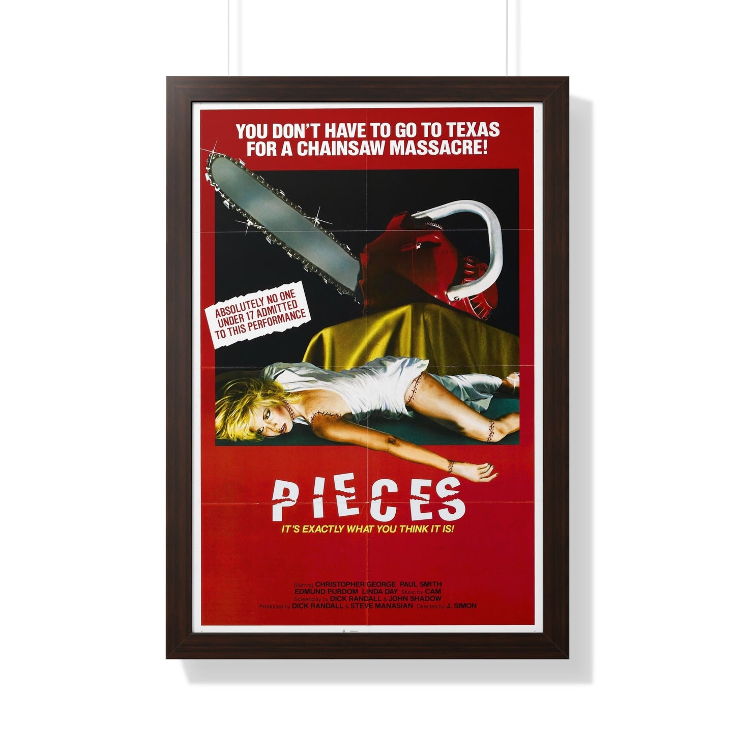 PIECES (2) 1982 - Framed Movie Poster-20" x 30"-The Sticker Space