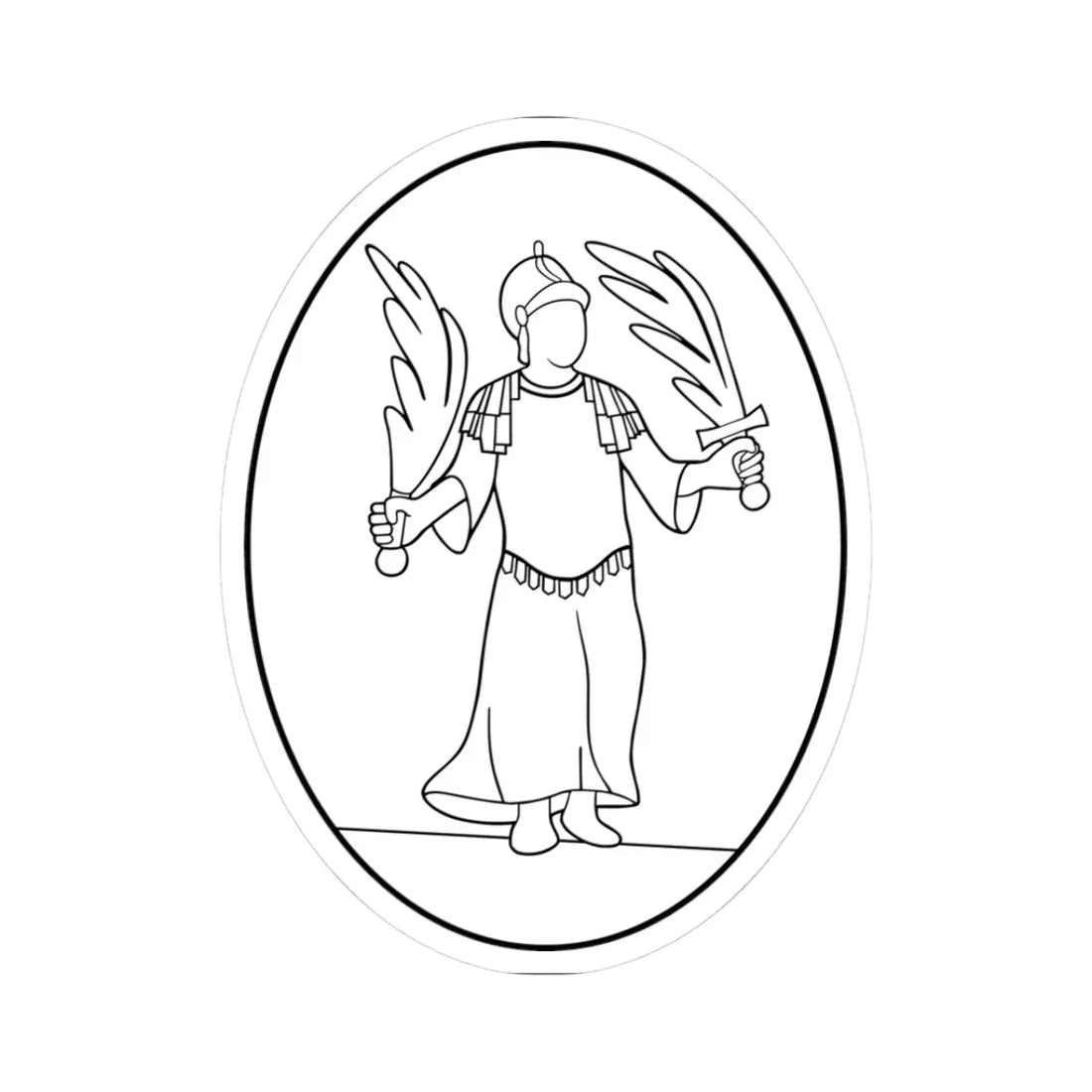 Pieczec wielka litewska Stanislawa Augusta Nowogródzkie 1764 (Lithuania) (Coat of Arms) STICKER Vinyl Kiss-Cut Decal 3 Inch White - The Sticker Space