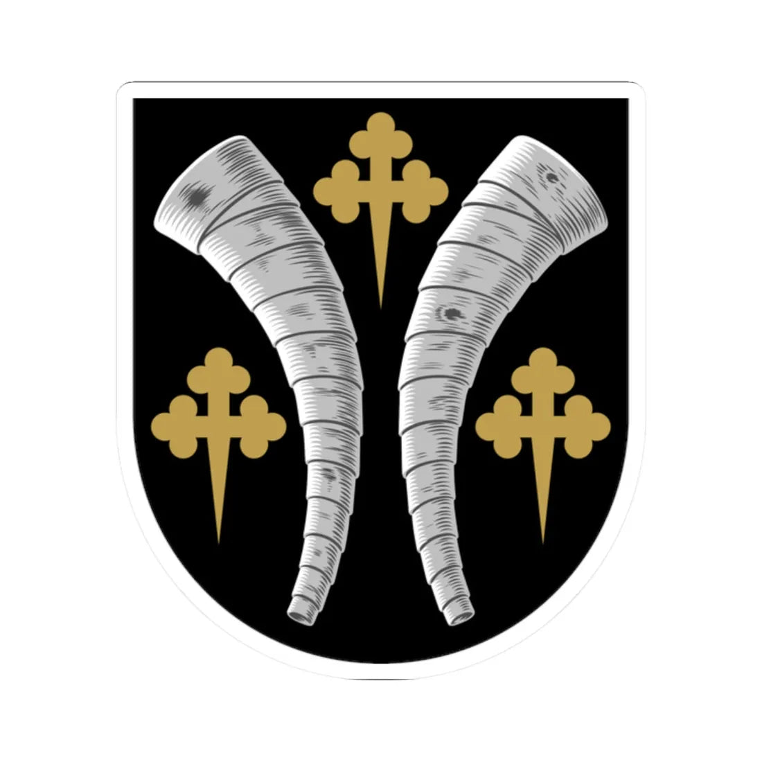 Pielavesi.vaakuna (Finland) (Coat of Arms) STICKER Vinyl Kiss-Cut Decal 2 Inch White - The Sticker Space