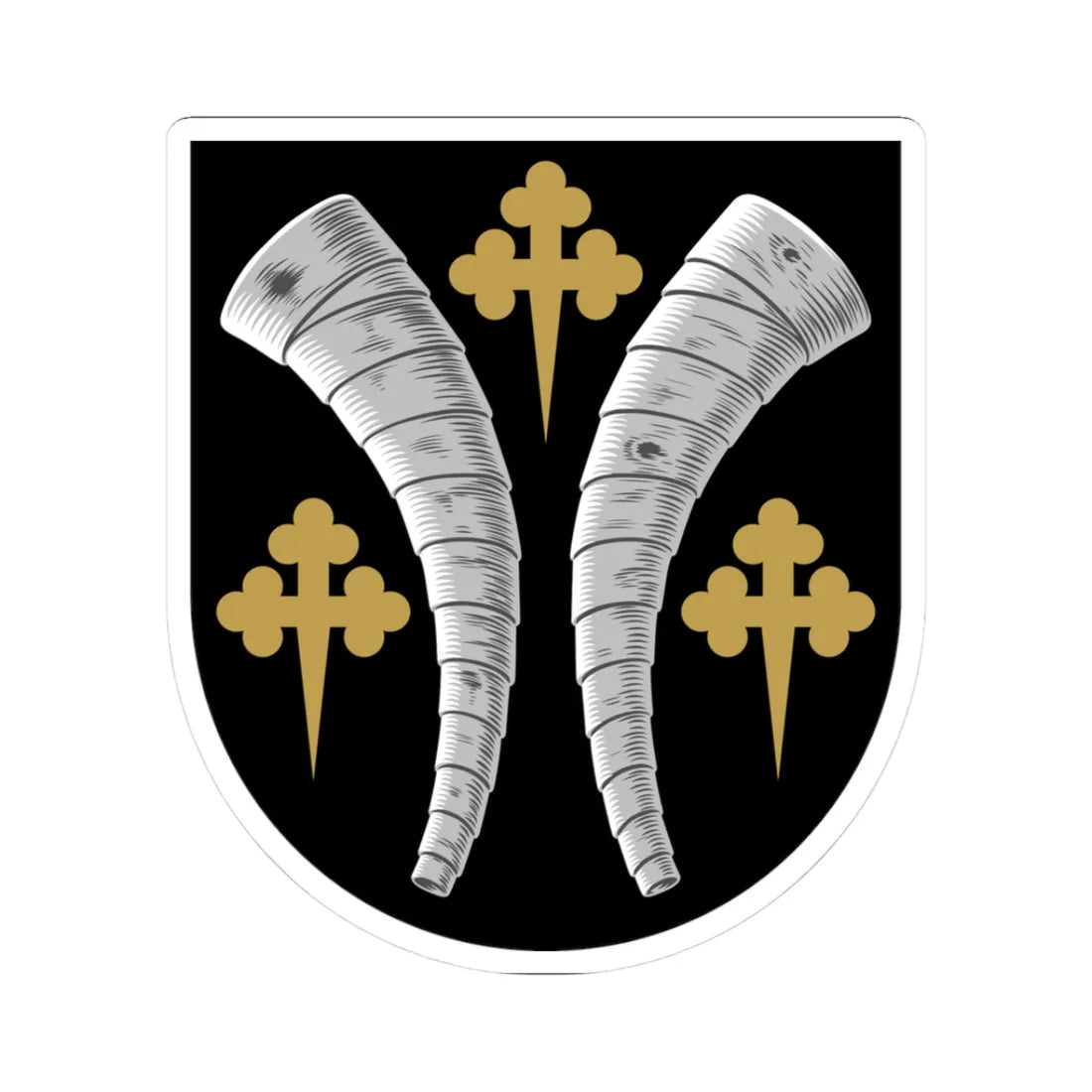 Pielavesi.vaakuna (Finland) (Coat of Arms) STICKER Vinyl Kiss-Cut Decal 3 Inch White - The Sticker Space