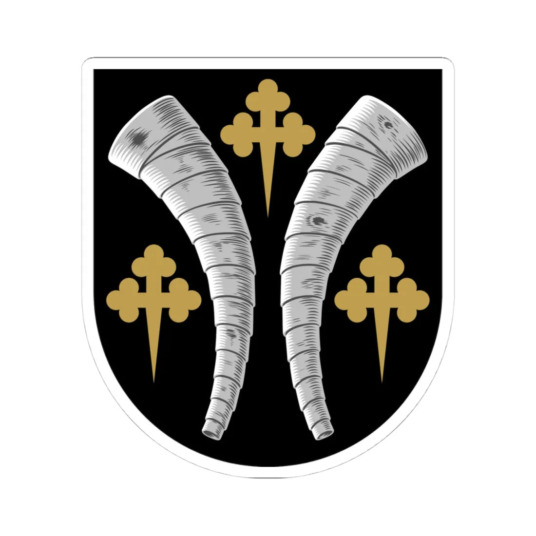 Pielavesi.vaakuna (Finland) (Coat of Arms) STICKER Vinyl Kiss-Cut Decal 4 Inch White - The Sticker Space