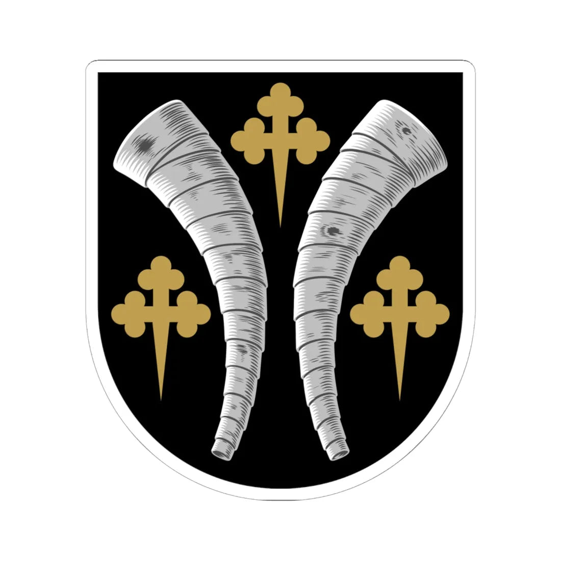 Pielavesi.vaakuna (Finland) (Coat of Arms) STICKER Vinyl Kiss-Cut Decal 6 Inch White - The Sticker Space