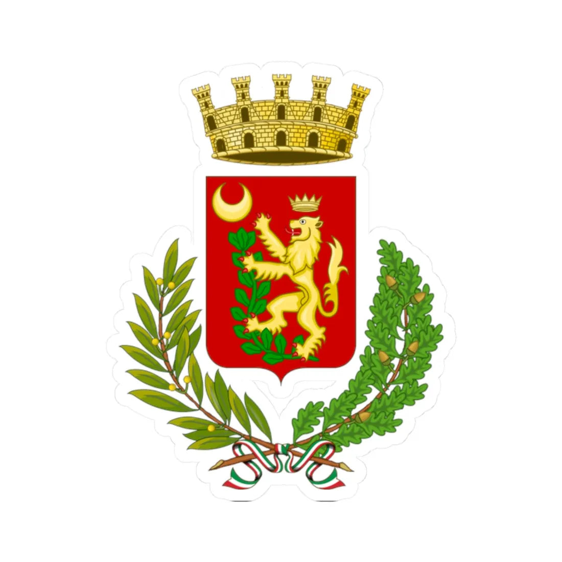 Pienza-Stemma (Italy) (Coat of Arms) STICKER Vinyl Kiss-Cut Decal 2 Inch White - The Sticker Space