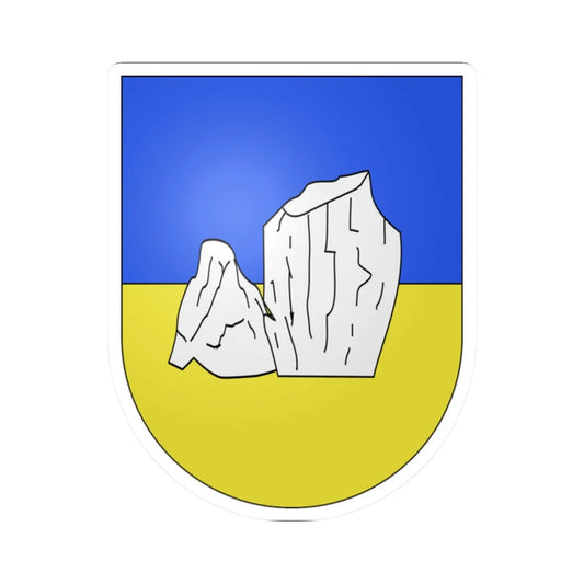 Pierrafortscha-coat of arms (Switzerland) (Coat of Arms) STICKER Vinyl Kiss-Cut Decal 2 Inch White - The Sticker Space