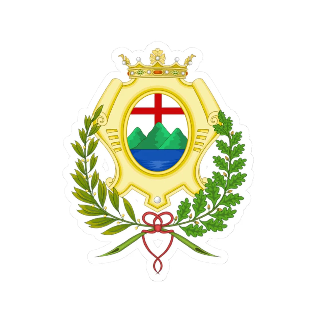 Pietra Ligure-Stemma (Italy) (Coat of Arms) STICKER Vinyl Kiss-Cut Decal 2 Inch White - The Sticker Space