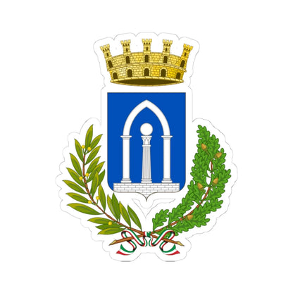 Pietrasanta-Stemma (Italy) (Coat of Arms) STICKER Vinyl Kiss-Cut Decal 4 Inch White - The Sticker Space