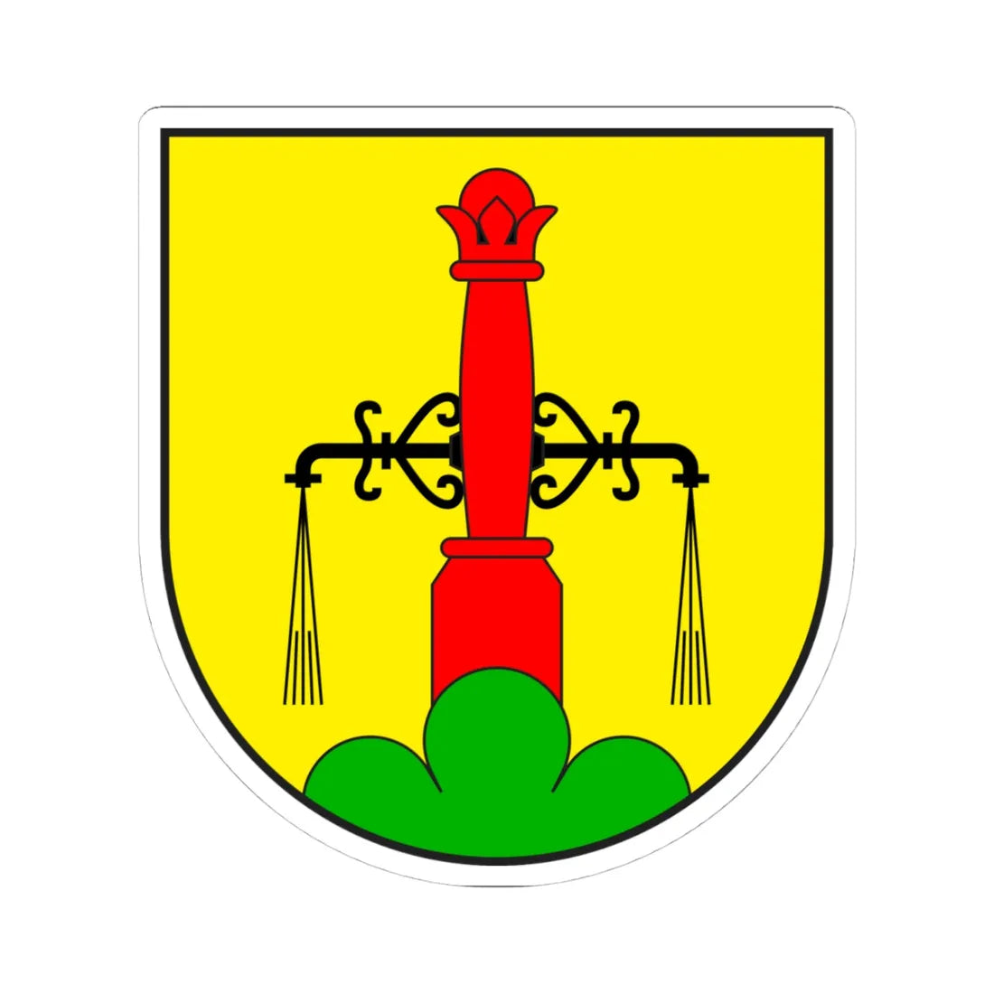 Pignia wappen (Switzerland) (Coat of Arms) STICKER Vinyl Kiss-Cut Decal 4 Inch White - The Sticker Space