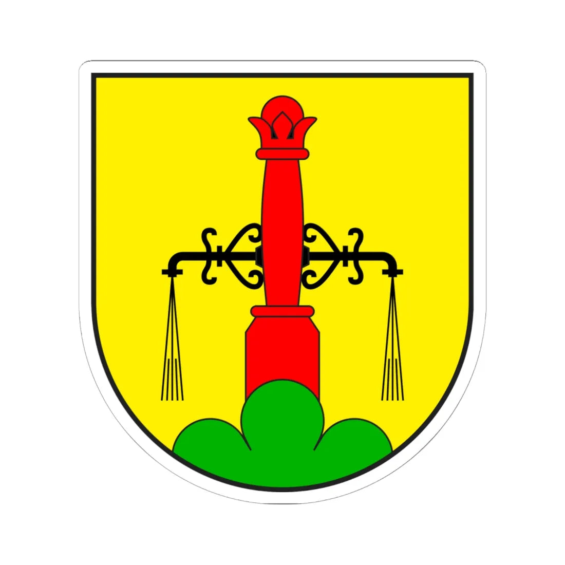 Pignia wappen (Switzerland) (Coat of Arms) STICKER Vinyl Kiss-Cut Decal 6 Inch White - The Sticker Space