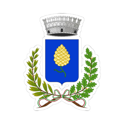 Pignone Italia-Stemma 2 (Italy) (Coat of Arms) STICKER Vinyl Kiss-Cut Decal 4 Inch White - The Sticker Space