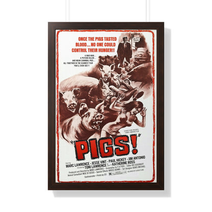 PIGS! 1973 - Framed Movie Poster-20" x 30"-The Sticker Space