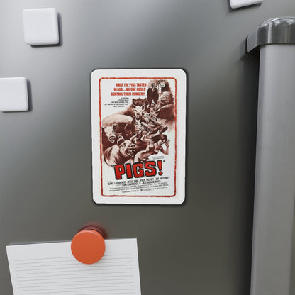 PIGS! 1973 Movie Poster - Refrigerator Magnet-The Sticker Space