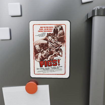 PIGS! 1973 Movie Poster - Refrigerator Magnet-The Sticker Space