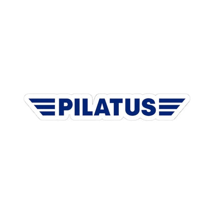 Pilatus Aircraft Ltd. (Logo) STICKER Vinyl Kiss-Cut Decal 4 Inch White - The Sticker Space
