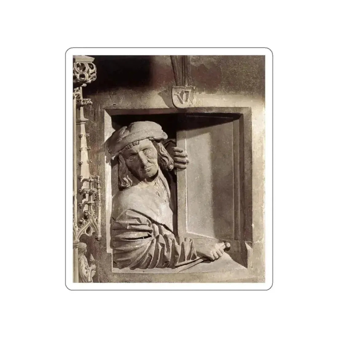 PILGRAM, Anton - Self-portrait (Artwork) STICKER Vinyl Die-Cut Decal White Die-Cut 2 Inch - The Sticker Space