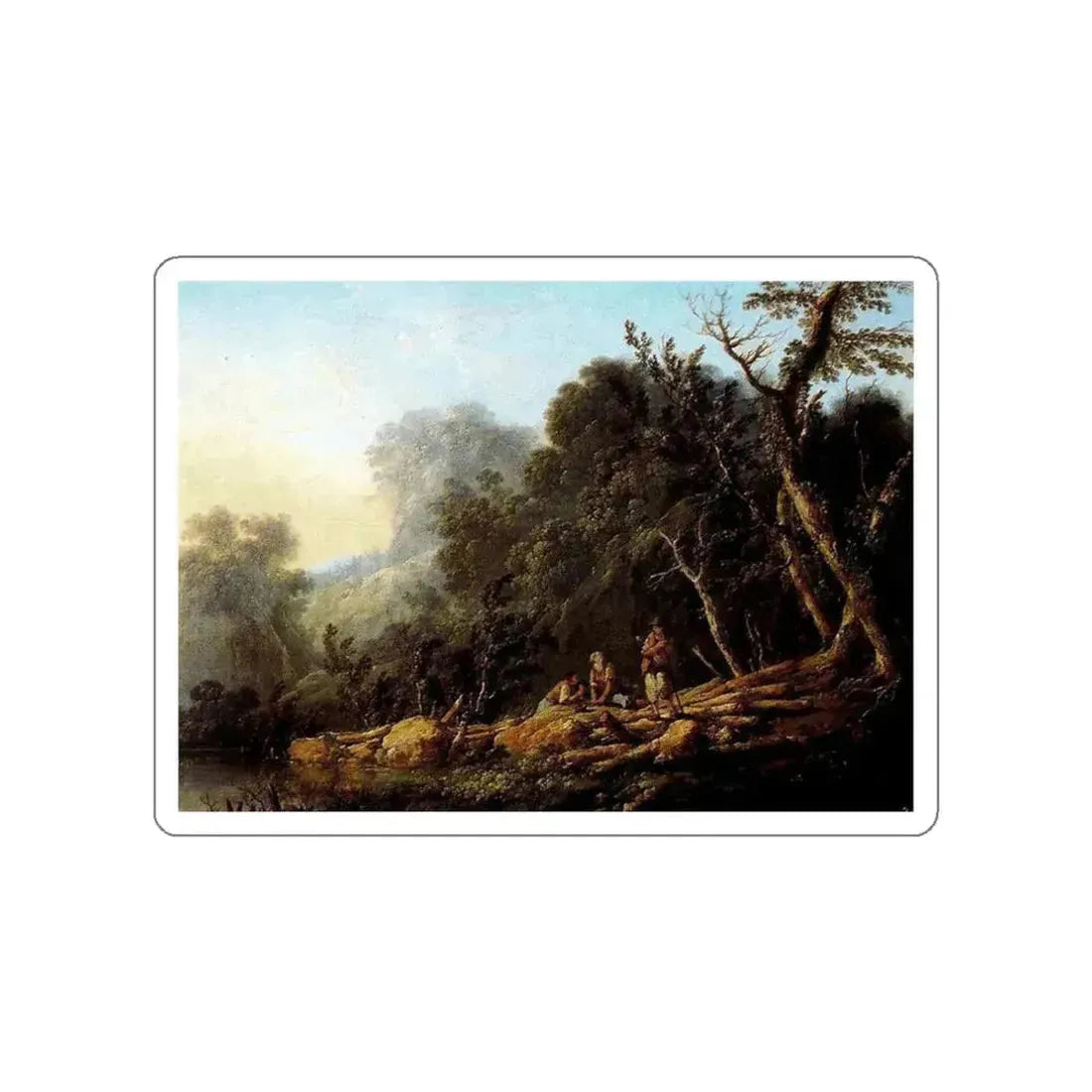 PILLEMENT, Jean-Baptiste - Landscape (Artwork) STICKER Vinyl Die-Cut Decal White Die-Cut 3 Inch - The Sticker Space