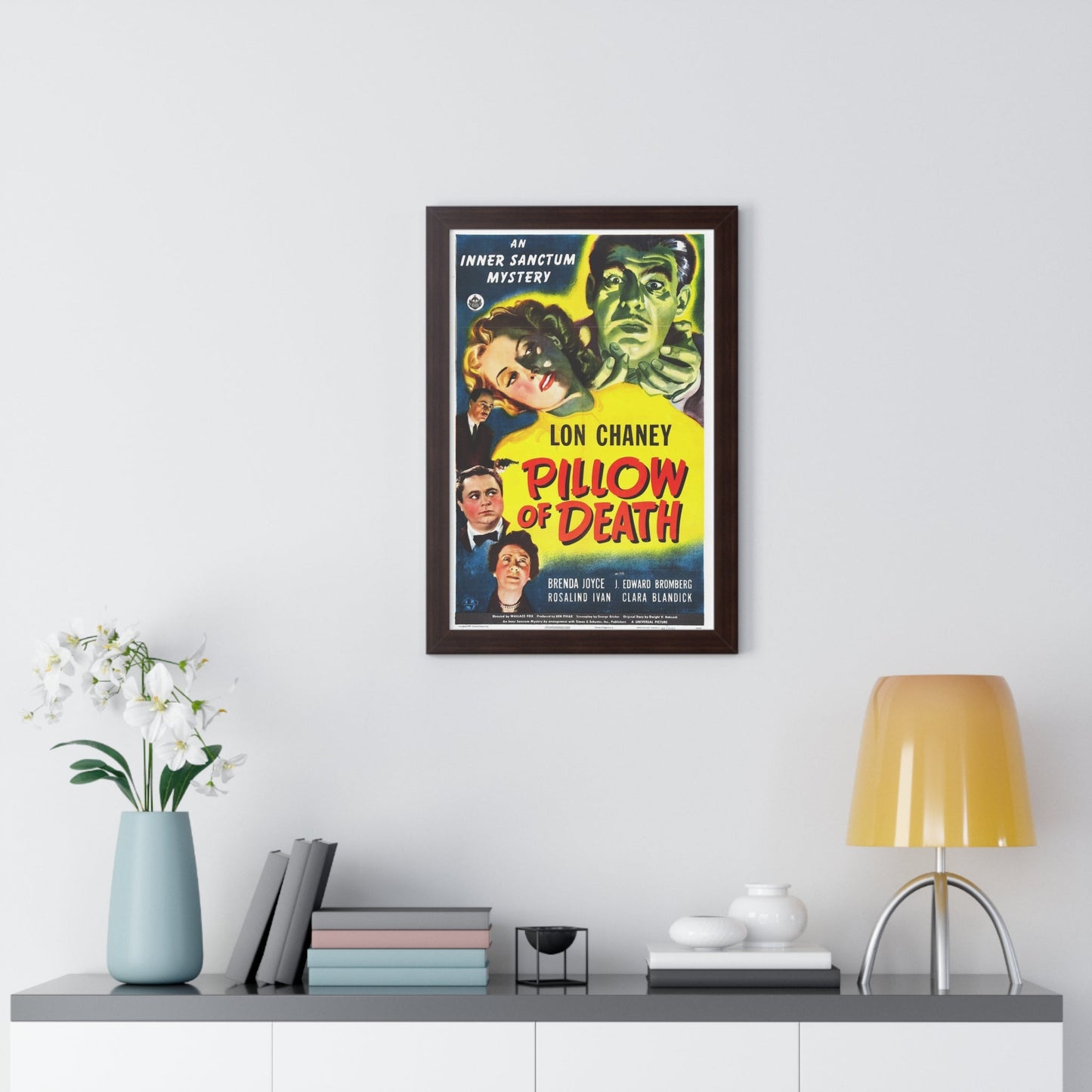 PILLOW OF DEATH 1945 - Framed Movie Poster-The Sticker Space