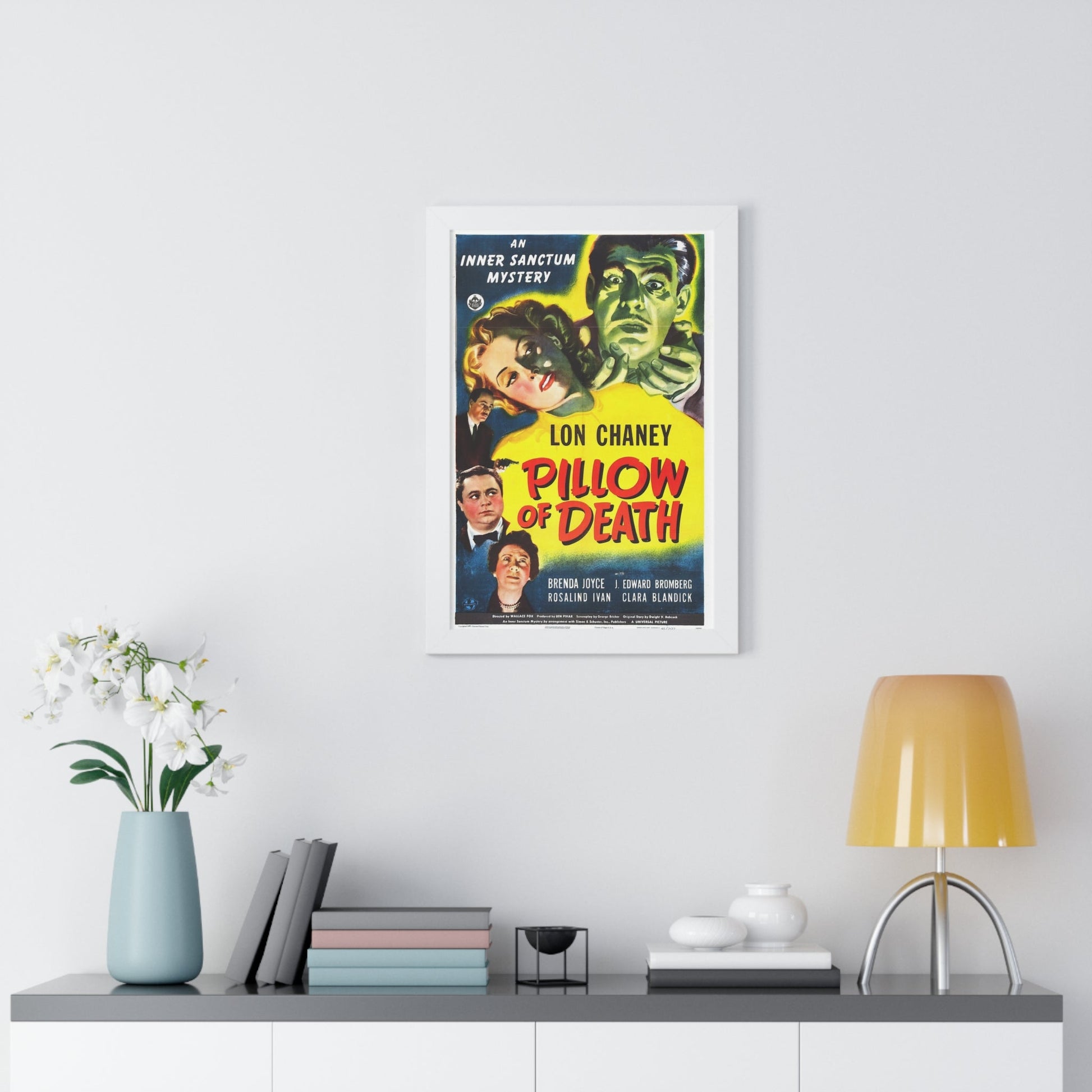 PILLOW OF DEATH 1945 - Framed Movie Poster-The Sticker Space